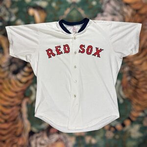 Vintage Boston Red Sox CottonJersey Men Large Rawlings MLB Baseball 90s USA Made